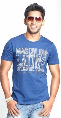 Mens Round Neck Short Sleeves Printed T Shirts