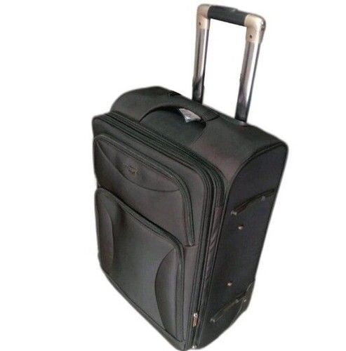 Inline Rolling Wheel Black Travel Trolley Bag