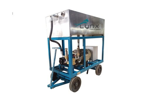 Hydro Blasting Machine - 17 LPM Flow Rate, 5075 PSI Pressure | Electric Powered, Reusable Water System, Ideal for Industrial Cleaning