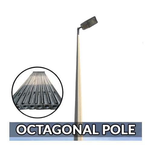 5 Meter Gi Octagonal Pole - Features: Also Available On Demand Height 6M