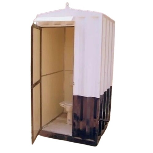 Readymade Toilet Cabin - Fiber, Variable Dimensions, Off-white | 1-Person Capacity, Easy Install, Portable, Durable, Low Maintenance, 1-Year Warranty