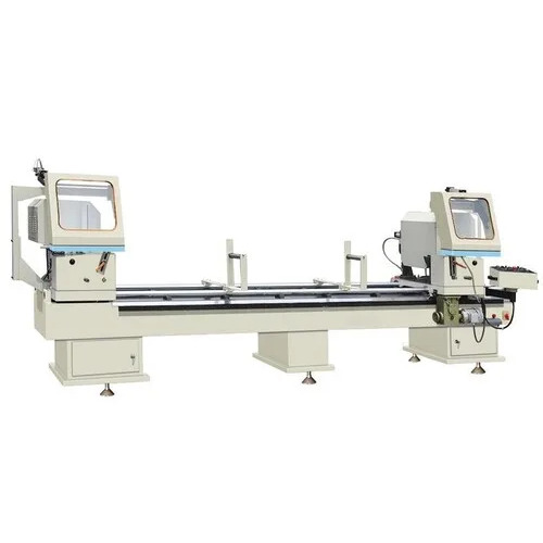 UPVC and Aluminum Double Head Cutting Machine - Electric, 220 Volt, White | Dual-Head Design, Adjustable Sizes, High Precision, Easy Controls, Reduces Waste