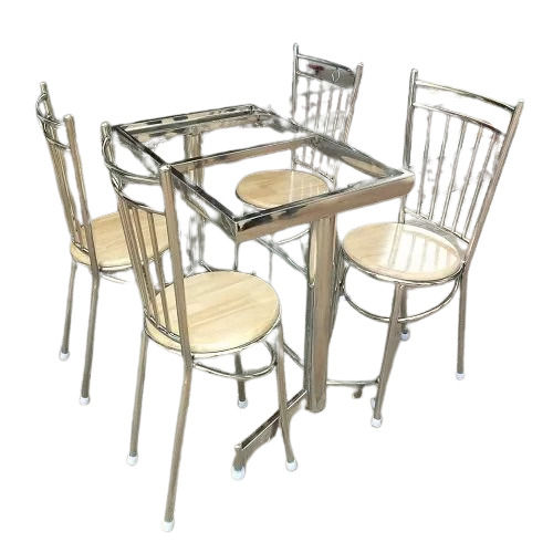 Rust Free Stainless Steel Dining Table And Chair