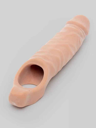 8 Inch JUMBO REUSABLE CONDOM WASHABLE PENIS EXTENDER CONDOM