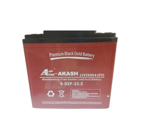 Vibration Free Heat Resistant 12 Volt 29Ah Akash Premium Black Gold Lead Acid Battery