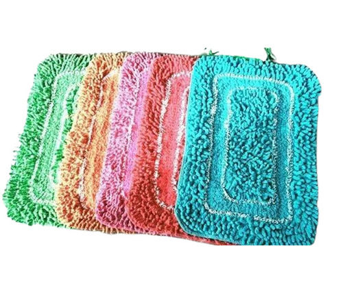 Light Weighted Washable Slip Resistant Rectangle Shape Plain Bathroom Floor Mats