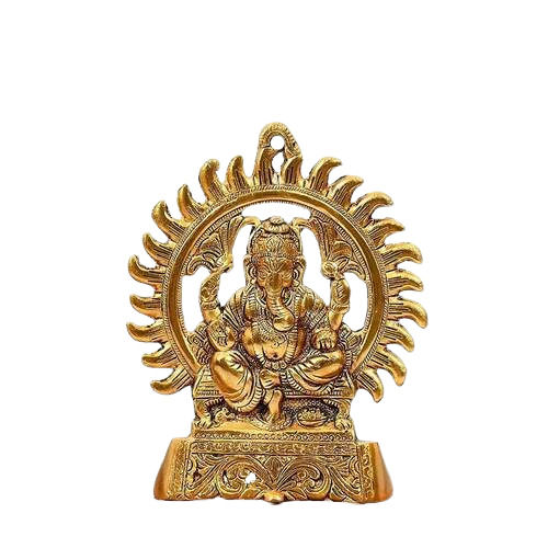 Table Mounted Light Weighted Portable Corrosion Resistant Brass Religious Hindu God Ganesh Statue