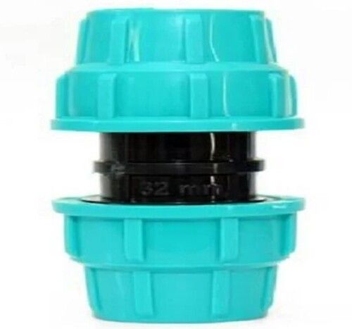 Cylindrical Shape Plastic Compression Fittings Coupler