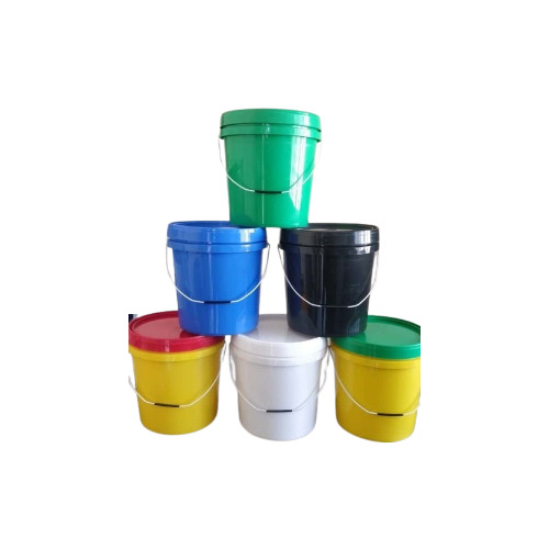 Round Empty Plastic Bucket With Lid