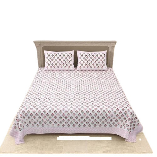 Cotton Printed Double Bedsheet With 2 Pillow Covers