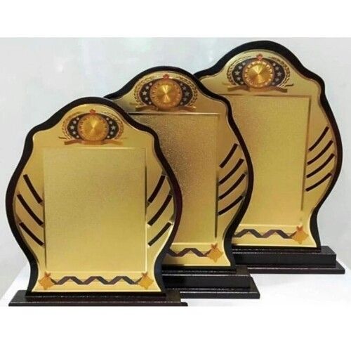 Easy To Clean Golden Wood Trophy For School And Collage