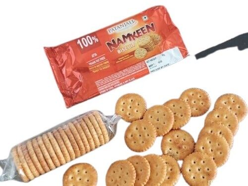 Salty Biscuit - Round Shape, Crispy Texture | Long Shelf Life, Rich Taste, Hygienically Packed, Quality Tested