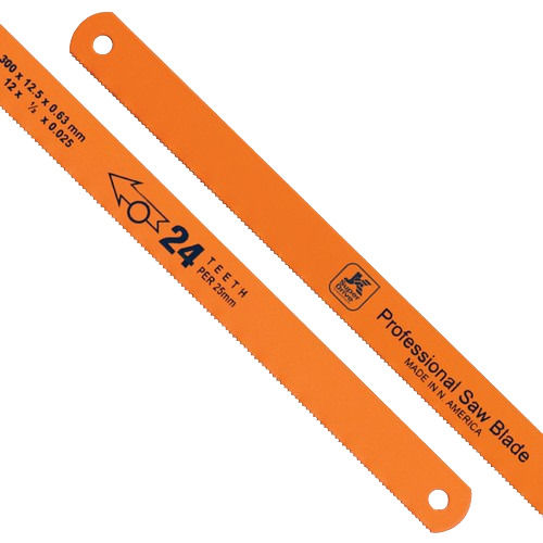 Hacksaw Blades - Solid Standard Size Orange | Polished Durable Finish, Very Good Quality, Metal Cutting Rectangular Shape