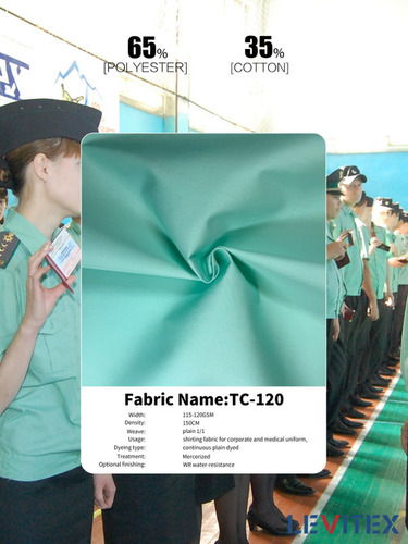 Levitex TC 120 Polyester Cotton Fabrics By SUZHOU LEVITEX WEAVING CO.,LTD