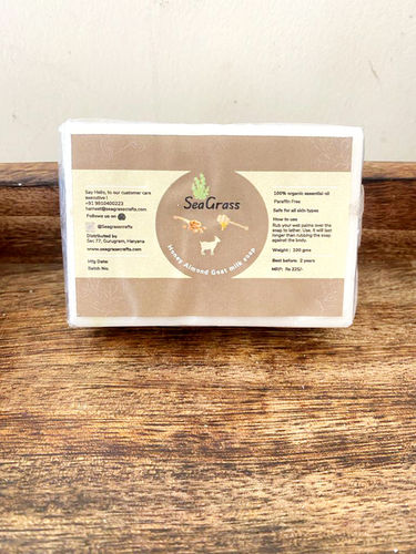 SeaGrass Future Organics Almond Honey with Goat Milk Bathing Soap -Pack of 4 (100 Grams each)