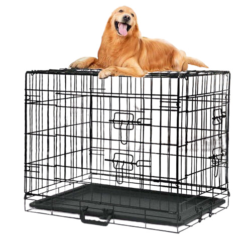 Big Dog Cage - Metal Dog Cage, Standard Size, Matte Black | High Strength, Lightweight, Corrosion and Rust Resistant, Easy to Clean