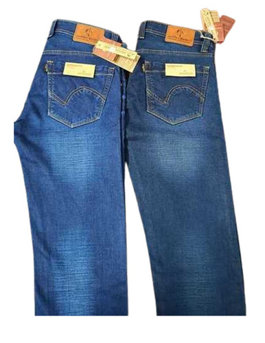 Men's Denim Jeans - Regular Fit, Blue Color | Machine Washable, Breathable, Straight Style