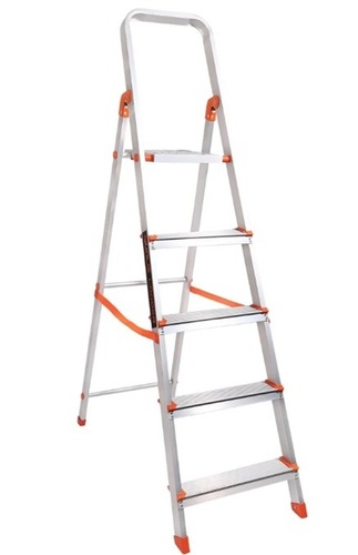 Silver Color Foldable Aluminium Folding Ladder For Multipurpose