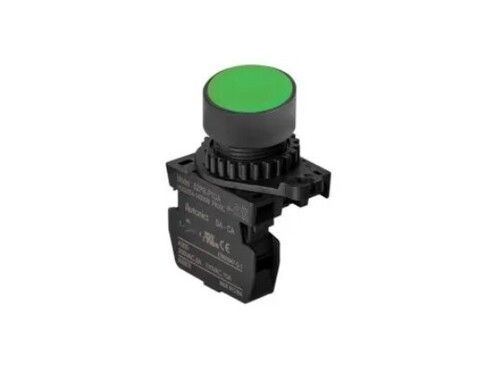 Push Button Light Switch - Plastic Material, Green Color | Industrial Usage Application, Versatile Size