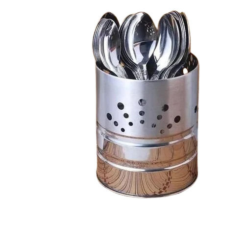 Round Stainless Steel Spoon Stand