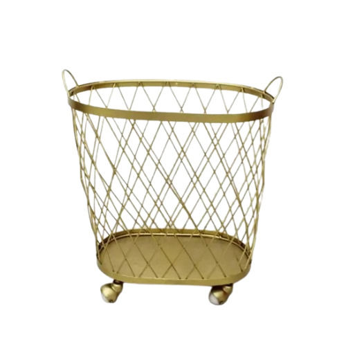 Iron Laundry Basket - Color: Golden