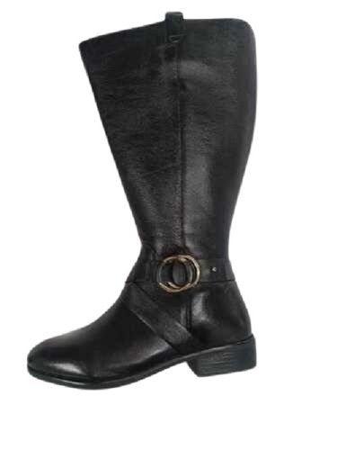 Ladies Medium Heel Leather Long Stylish Boot