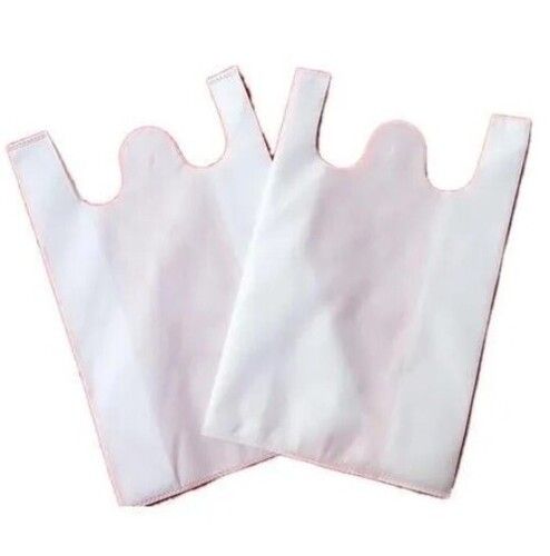 White W Cut Non Woven Bag