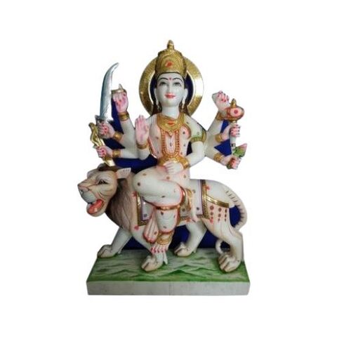 39 Inch Marble Durga Statue