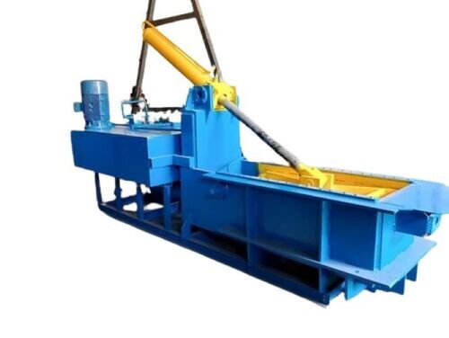 Hydraulic Scrap Baling Press Machine - Premium Grade, Blue | High Work Capacity, Energy Efficient, Easy to Use, Shock Proof