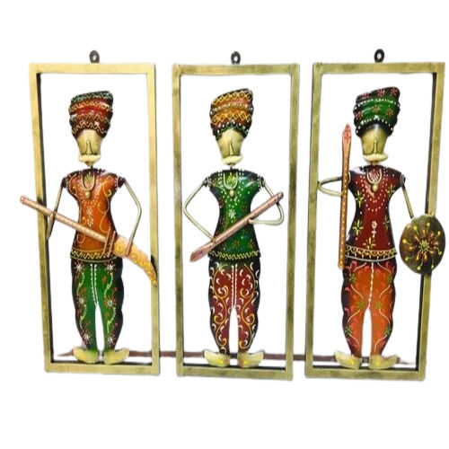 Iron Painted Rajasthani Frame Set Of 3 Wall Hanging Wall Decor