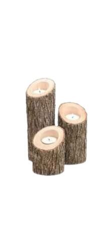 Premium Design Bark Wood Candle Holder