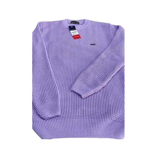 Men Woollen Sweater - Color: Purple