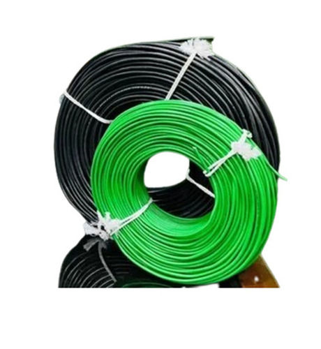 Electrical Wire - PVC Insulated, Standard Size, Green and Black Color | Single Core, Eco-Friendly, Shock and Heat Resistant, Flexible and Lightweight, High Strength