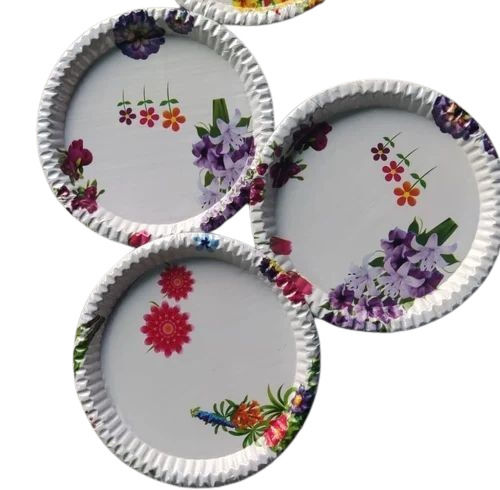 White Printed Paper Plate