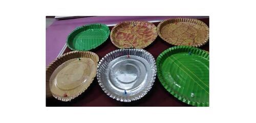 Round Disposable Paper Plates - Biodegradable, Multicolor, Easy To Use | Eco-Friendly Food Serving Solution