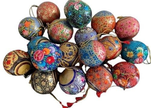 Multiple Colored Wall Hanging Round Christmas Balls