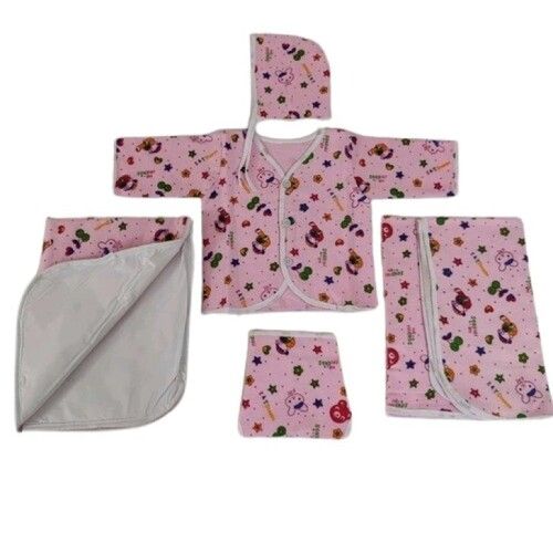 Infant Dress Set - Cotton Fabric , Printed Design, Wrinkle Free And Breathable Comfort, Ideal For Gifting