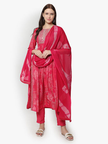 Urban Chic Tandem Rani Pink Naira Designer Suit with Matching Dupatta