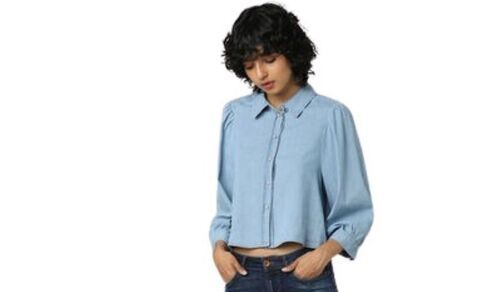 Premium Design Denim Ladies Shirt