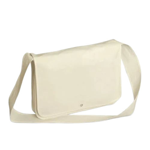 White Cotton Side Bag