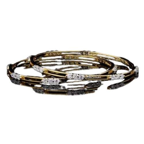 Designer silver bangle