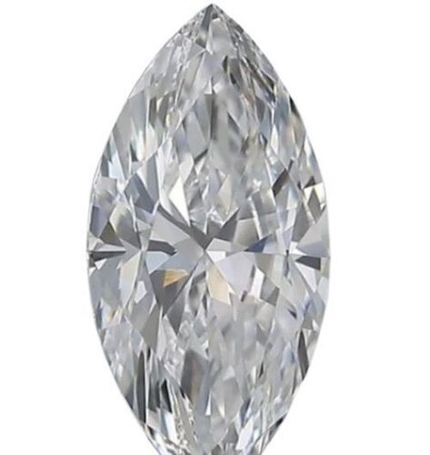 White Polished Surface Marquise Cut Diamond