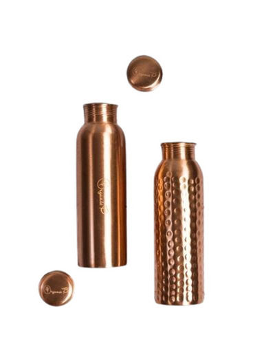 Light Weighted Reusable Leak Resistant Copper Empty Drinking Water Bottle with Screw Cap