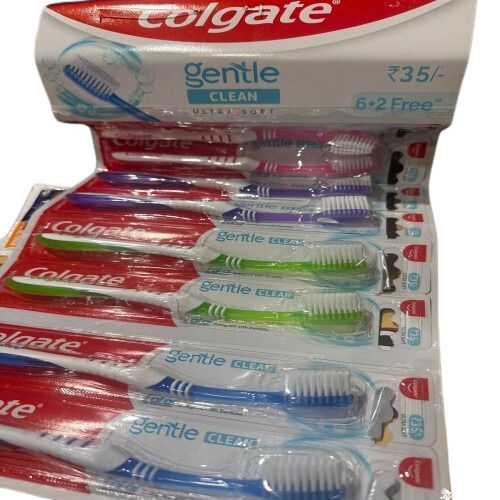 Plastic Colgate Toothbrush Color Blue Green Orange