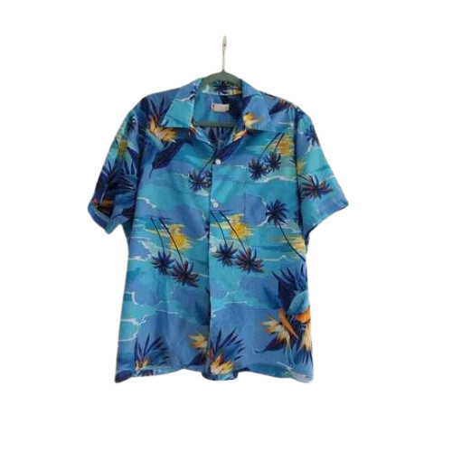 Mens Hawaiian Beach Printed Shirt - Feature: Cool Dry