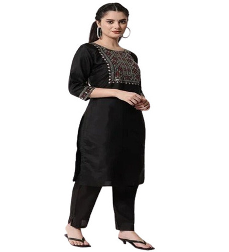 Casual Wear Regular Fit 3/4th Sleeve Round Neck Readymade Printed Ladies Modern Kurtis