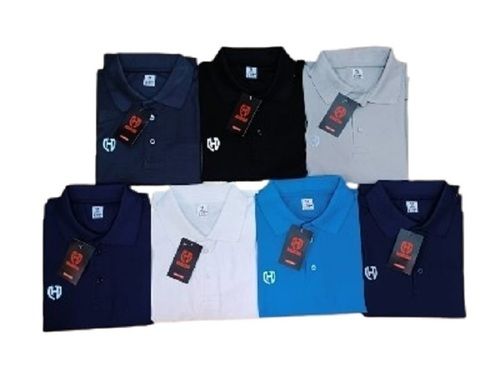 Mens Half Sleeve Plain Cotton Polo T Shirts