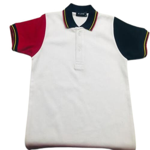 Polo Neck Short Sleeve Casual Wear Kids T Shirt