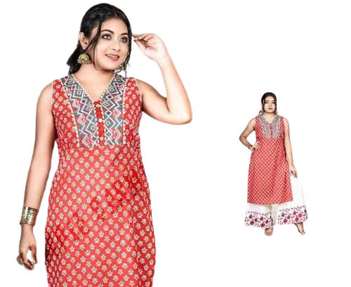 Sleeveless Cotton Kurtis