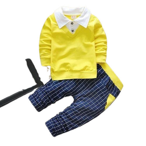 Yellow Kids Pant T Shirt Set